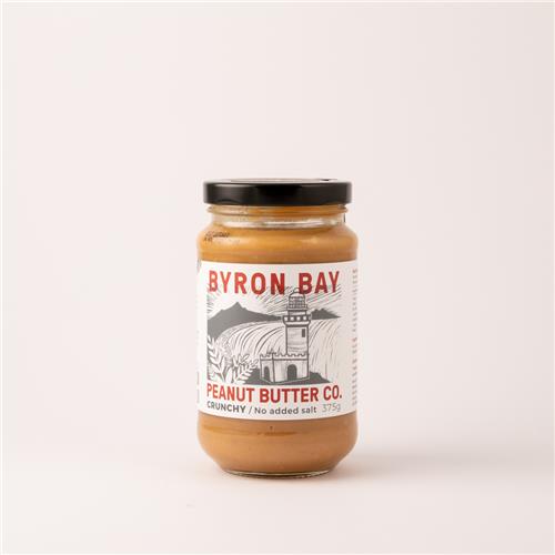 Byron Bay Peanut Butter Co Crunchy No Salt Added 375g