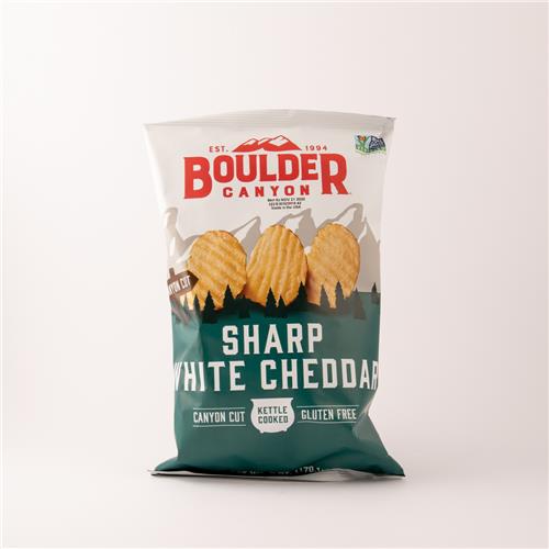 Boulder Sharp White Chedar Chips  170g