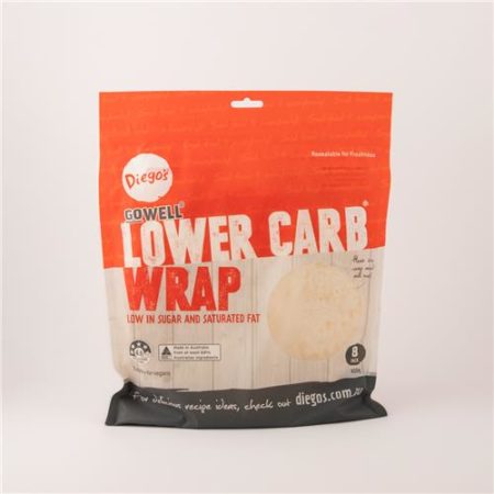 Go Well Lower Carb Wrap 8 pack 400g