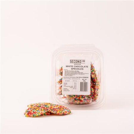 Second Ave White Chocolate Speckles 200g