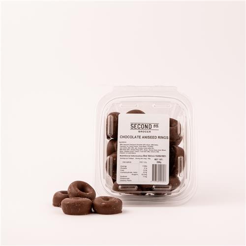 Second Ave Chocolate Aniseed Rings 200g