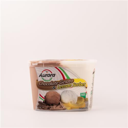 Aurora Chocolate Gelato & Lemon Sorbet 2L