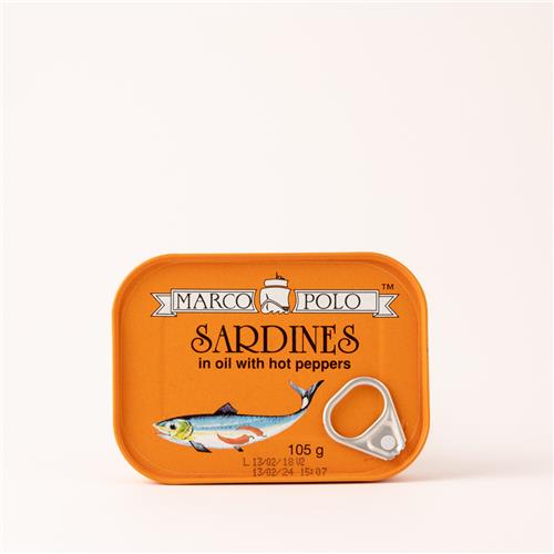 Marco Polo Sardines in Oil with Hot Peppers 105g
